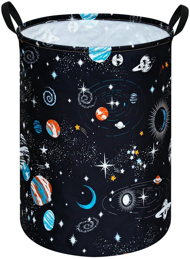 DUYIY Round Laundry Hamper Storage Basket Laundry Organizer Hamper Storage Bins Clothes Box Nursery Hamper Gift Basket with Handles - Image 1